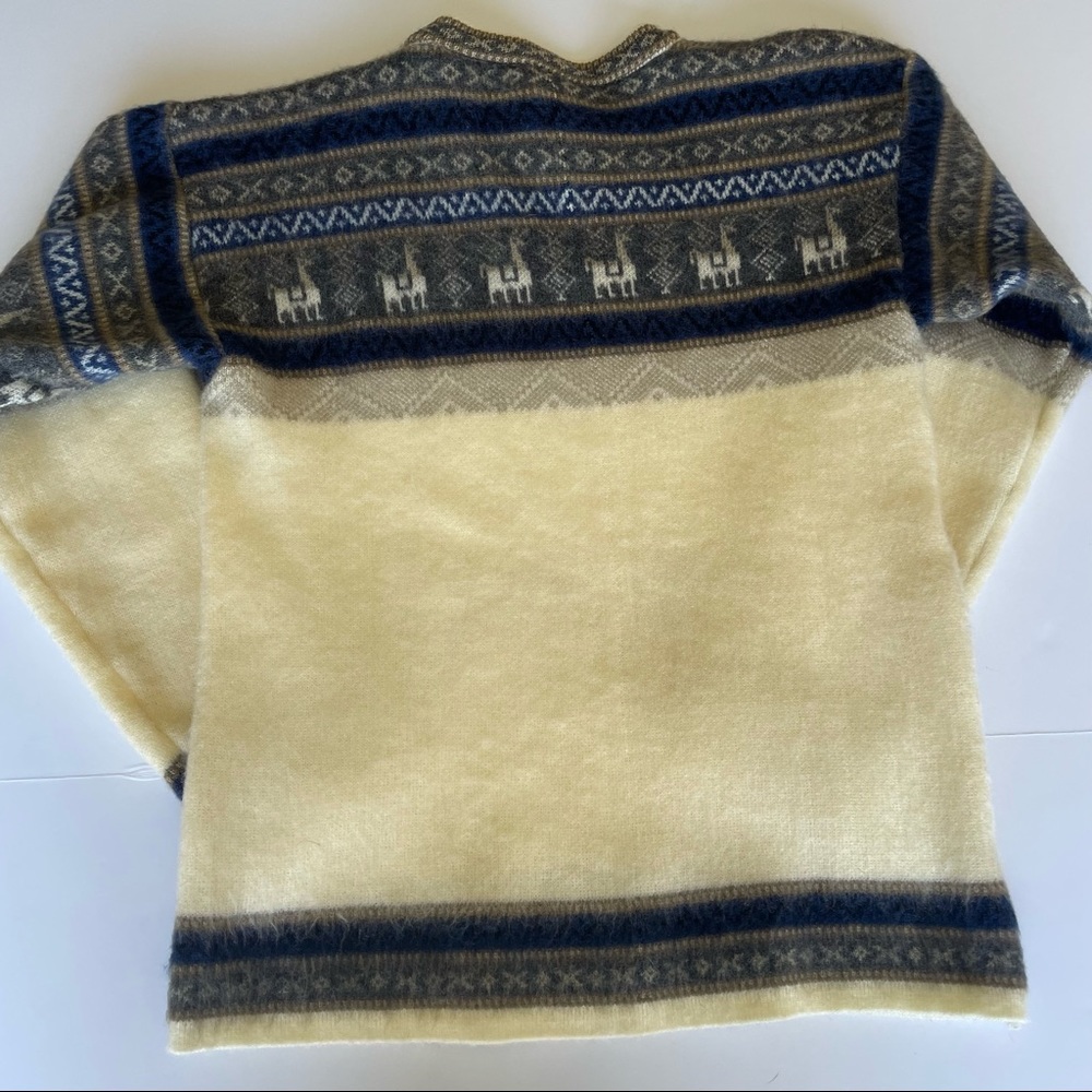 Yarina Ecuador Artisan Alpaca Cotton Cream Pullov… - image 7